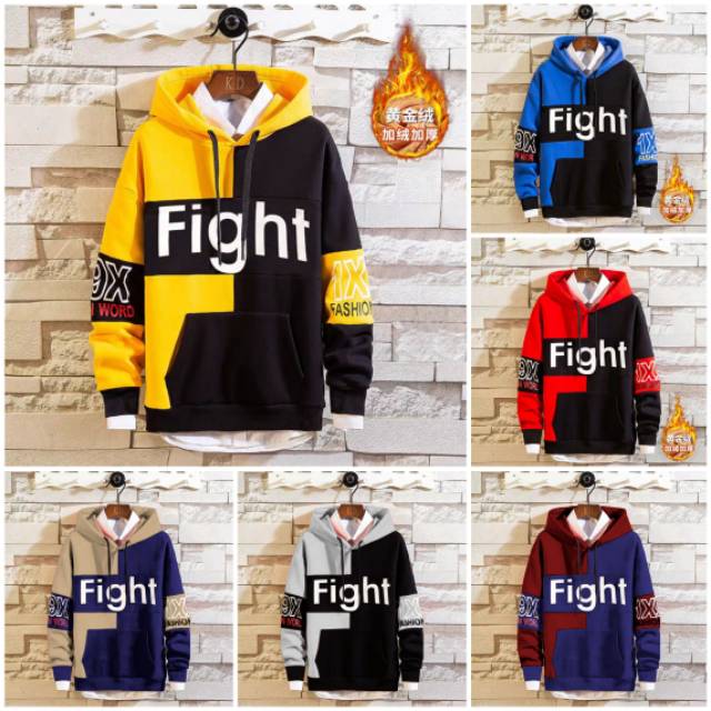 JHOSE.BISA COD/SWEATER HOODIE FIGHT/HOODIE TEBAL/HOODIE TERMURAH/HOODIE TERLARIS