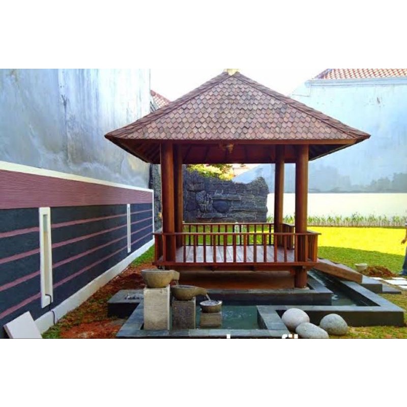 Gazebo saung kolam 3x3 meter