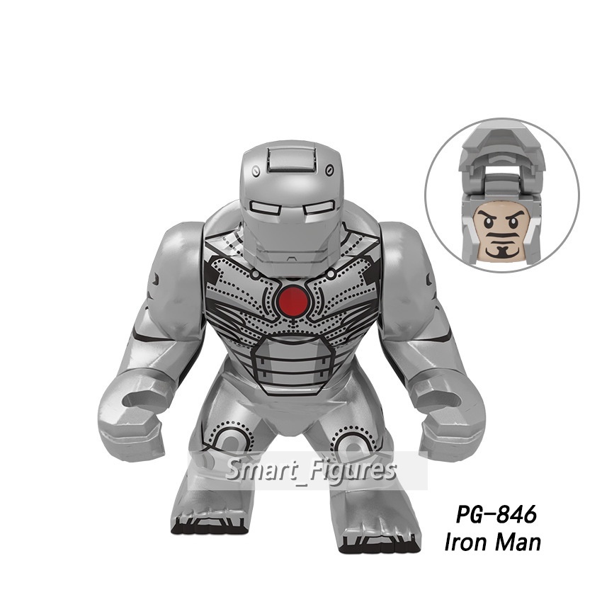 Mainan Action Figure Hulk Minifigures Spiderman Iron Man Captain America Marvel PG8261 Ukuran 7cm