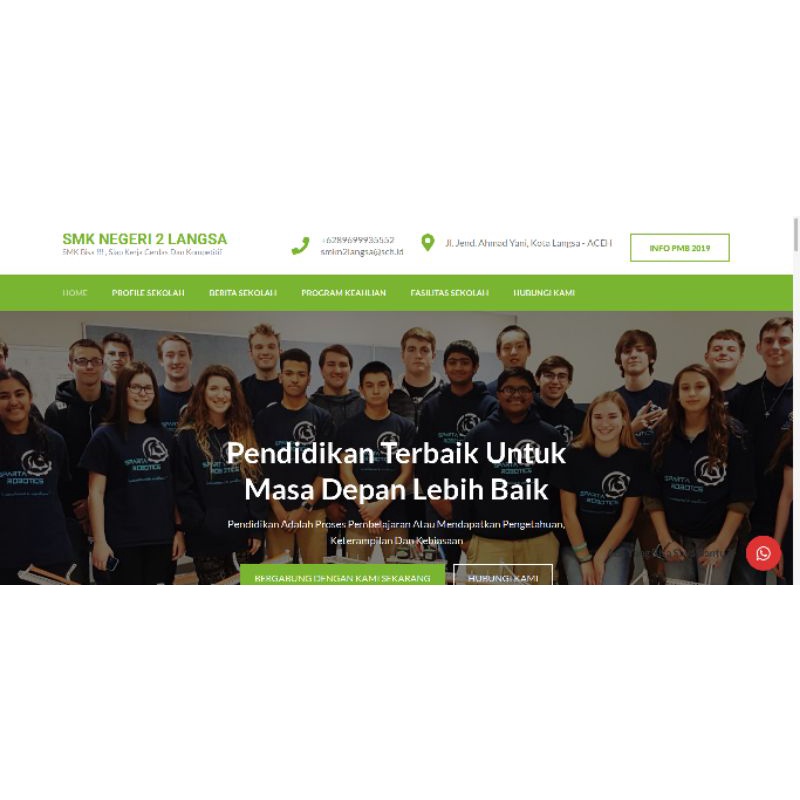 Source Code Membangun Website Sekolah menggunakan CMS WordPress
