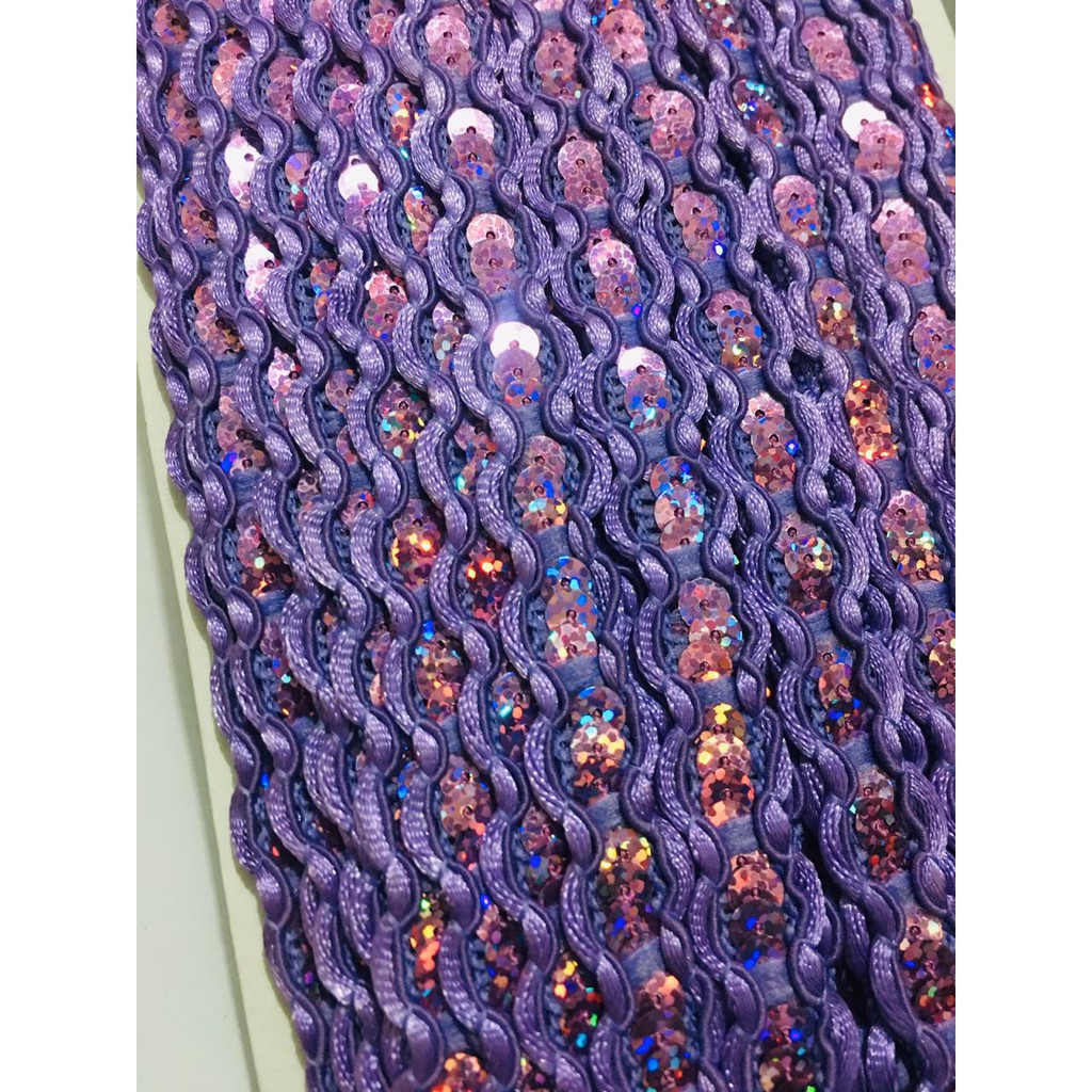 Renda Tali Kur 2073 Warna Ungu Muda satuan paket