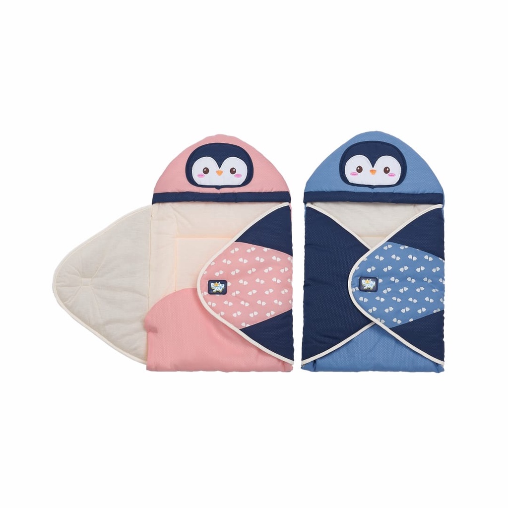 Selimut Bayi Baby Blanket Topi Pinguin Baby Joy BJB 5018