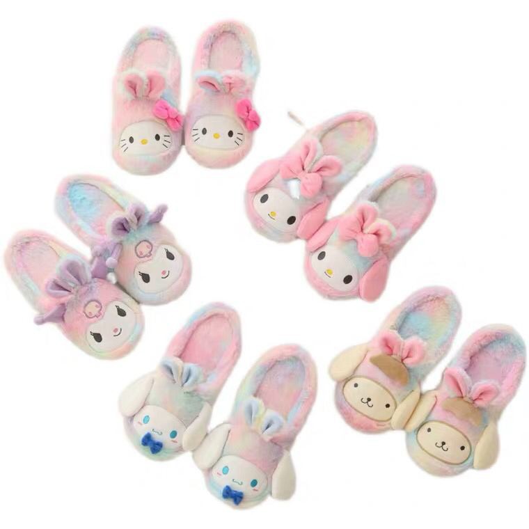 SANDAL RUMAH HELLO KITTY MELODY KUROMI CINNAMOROLL POMPOM PURIN