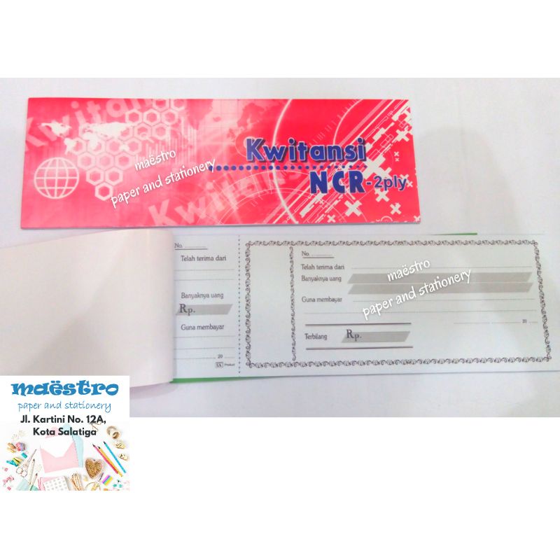 

Kuitansi NCR 2 Ply / Kuitansi Rangkap / Tembus / Buku Kwitansi