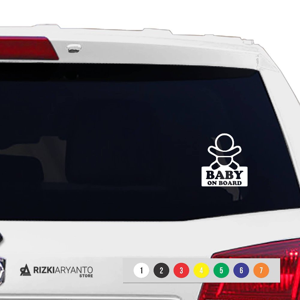 Stiker Kaca Mobil Baby On Board Lucu Sticker