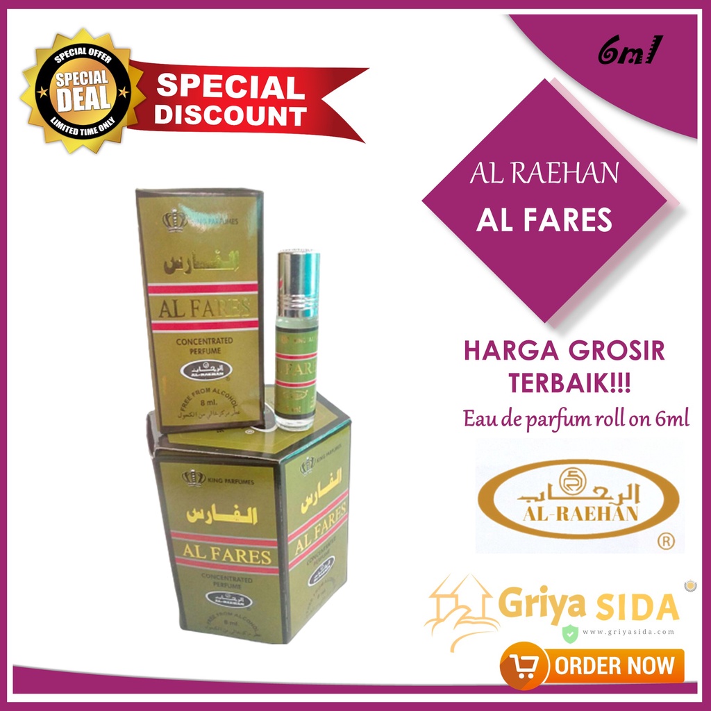 Parfum Alfares 6ml alraehan aroma al fares al raehan mirip al rehab parfum Harga grosir PROMO!!