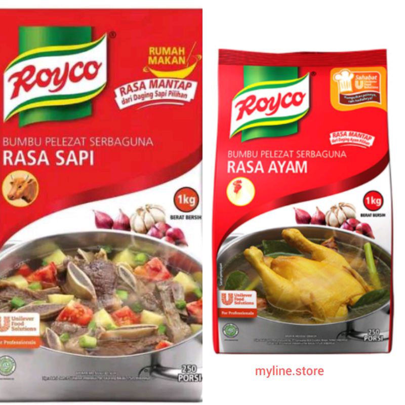 

Royco Ayam dan Royco Sapi 1kg Bumbu Pelezat Masakan