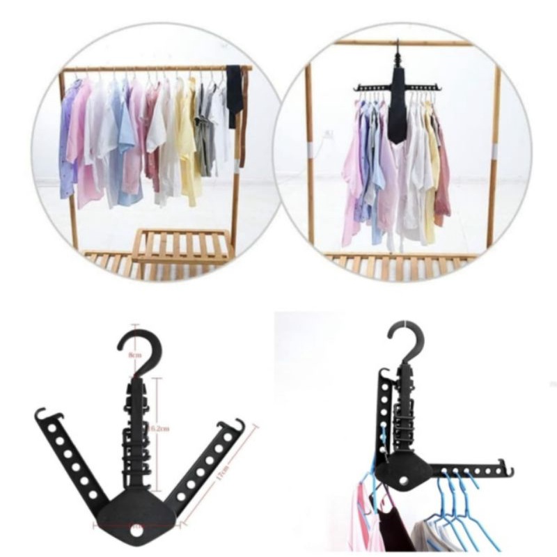 Hanger Magic Gantungan Baju Lipat 12 Lubang