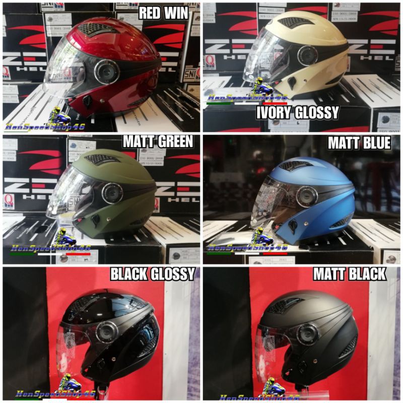HELM ZEUS ZS610 ZS 610 ZS-610 Half face Double visor