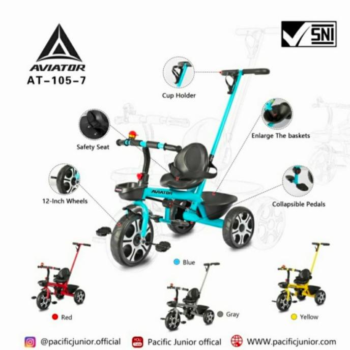 Sepeda Anak Roda Tiga Aviator At-105-7 At 105 7 Paradilachandra5