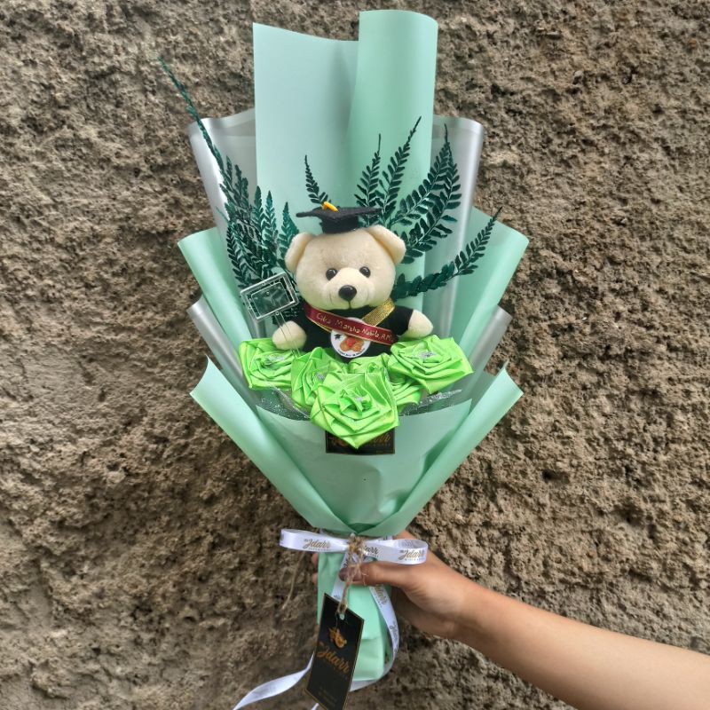 Bouket Boneka Wisuda Medium | Bouket Bunga | Premium