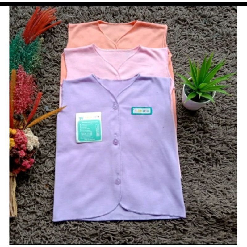 Baju bayi lengan kutung motif dan polos 0-4 bulan per 1 pcs SNI SALE