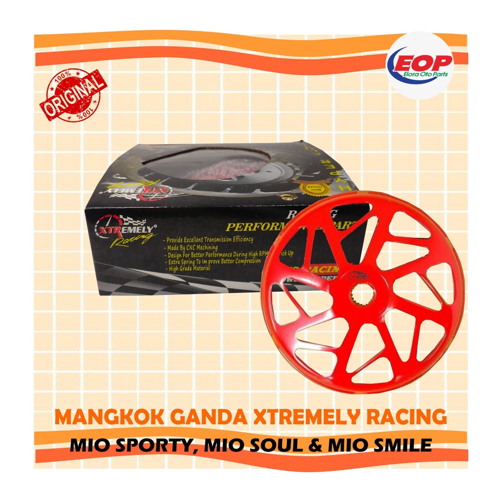 Mangkok Ganda XTR Xtremely Racing Mio Smile, Sporty Karbu Original