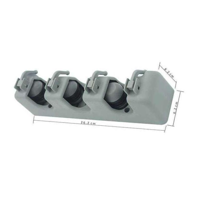 Gantungan Sapu dan Pel Tempel Dinding Tembok 5 Slot Mop Hanger Broom Holder Wall Mounted Premium