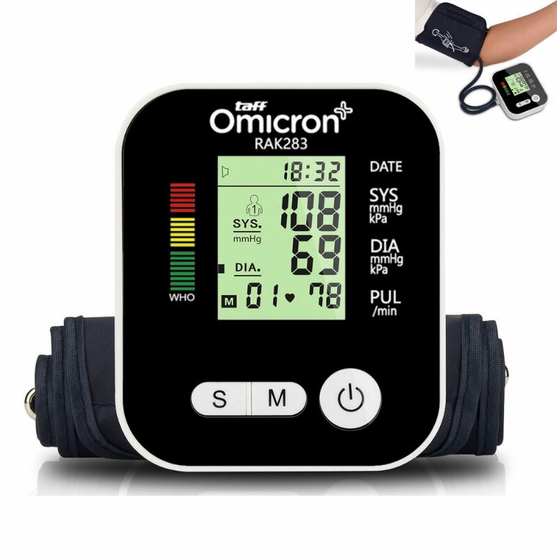 Pengukur Tekanan Darah Tensi Elektronic Blood Pressure Monitor TaffOmicron Rak283