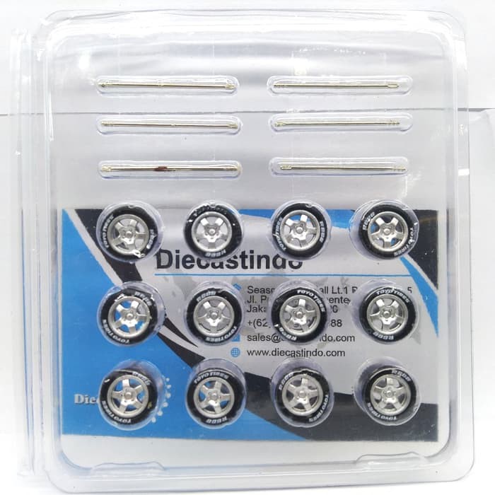 dct276 Hotwheels Hot Wheels Ban Karet Skala 1:64 Toyo Tires R888 Silver3Set