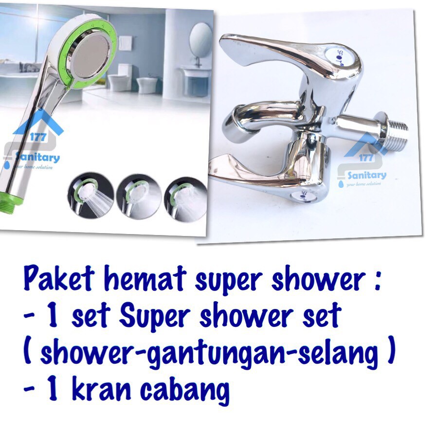 Paket Super Shower 3in1 Murah 81-DB- Hand Shower Hemat Air Termurah Sanitary177