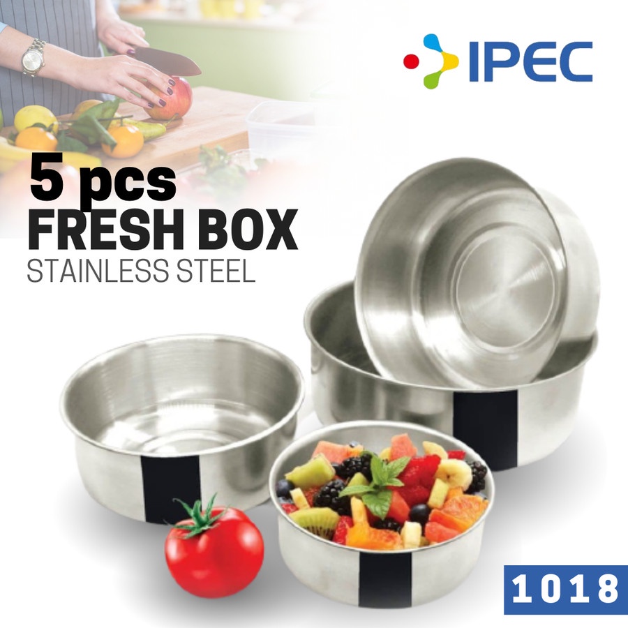 Freshb box set 5pcs / rantang stainless steel / mixing bowl 1018