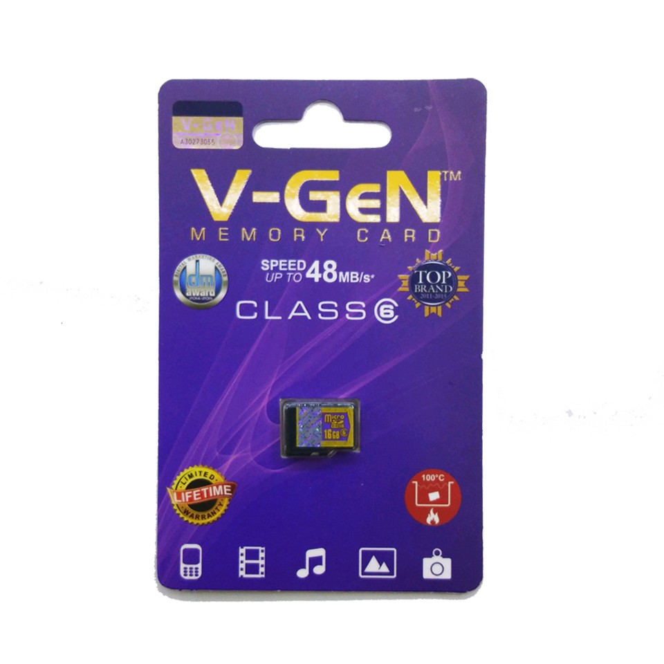 Kartu Memori HP V-Gen 16GB Class 6 Memory Card Micro SD