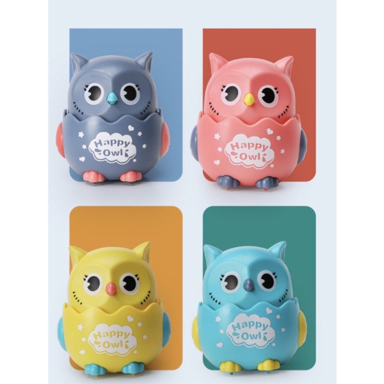 Mainan Edukasi Bentuk Burung Hantu Berjalan Tanpa Baterai Mainan Bayi Mainan Anak / Mainan Anak Robot Burung Hantu Ditekan Bisa Jalan Tanpa Baterai Cute Owl