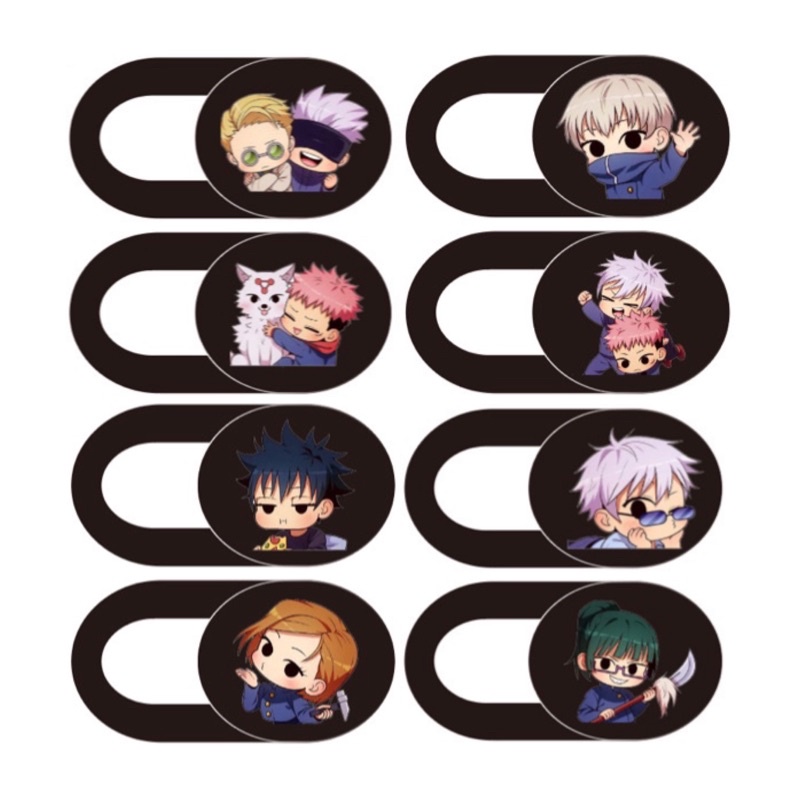 [Jujutsu Kaisen Edition] Penutup Kamera Sticker Webcam Cover Camera Pelindung Laptop, Macbook, iPad, HP Smartphone, Tablet Cartoon Lucu Stickers Cute Gojo Itadori Inumaki