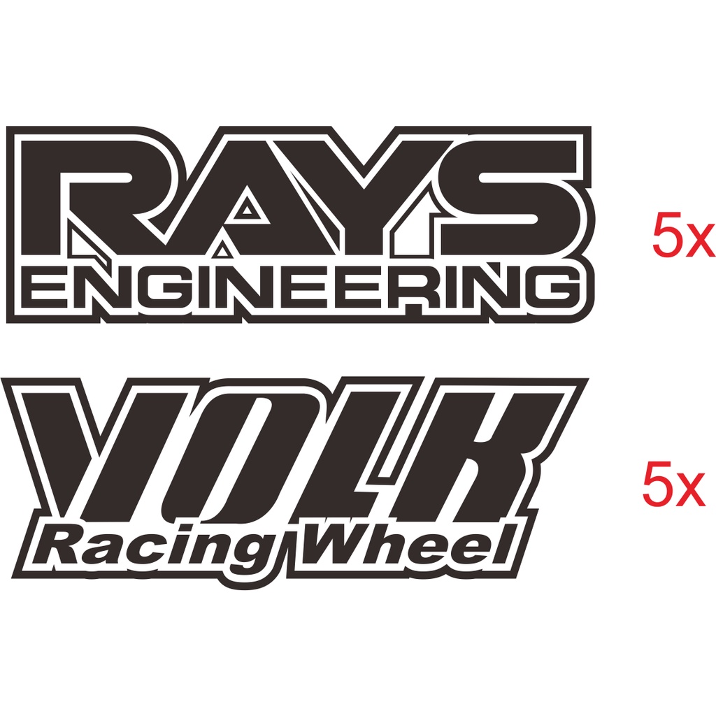 Jual Cutting Sticker Velg Volk Racing Rays Engineering Set Pcs Shopee Indonesia