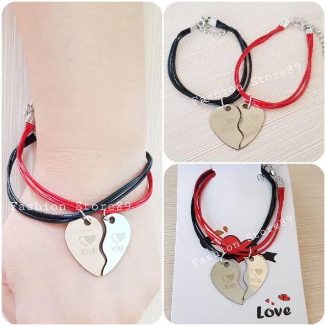 Gelang couple stainless steel ANTIKARAT / gelang pasangan import Anti Karat bahan Stainless stell