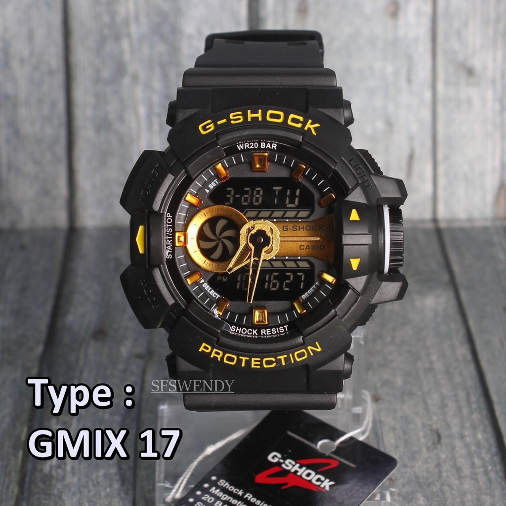 SPECIAL EDITION  G Shock GBA 400 Gmix Hitam List Emas Black gold Premium Jam tangan digital