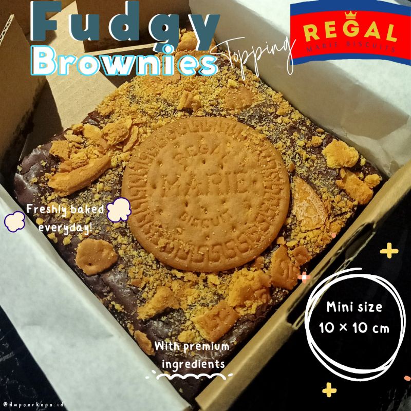 

mini fudgy brownies topping biskuit marie