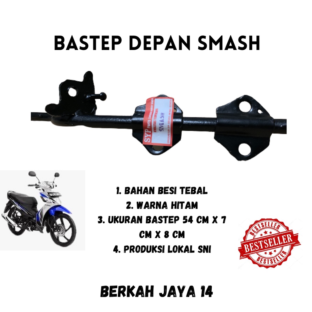 BASTEP DEPAN SMASH FOOTSTEP PIJAKAN KAKI SEPEDA MOTOR SUZUKI BAHAN BESI TEBAL WARNA HITAM HARGA MURAH BARANG BERKUALITAS PROMO DISKON TERLARIS