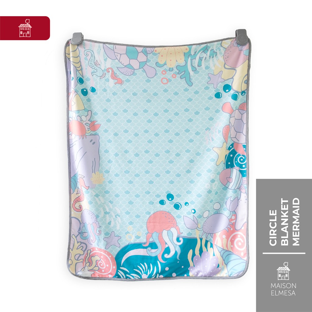 [Circle Blanket - Bisa Tambah Nama] Maison Elmesa Selimut Bayi - Mermaid Circle