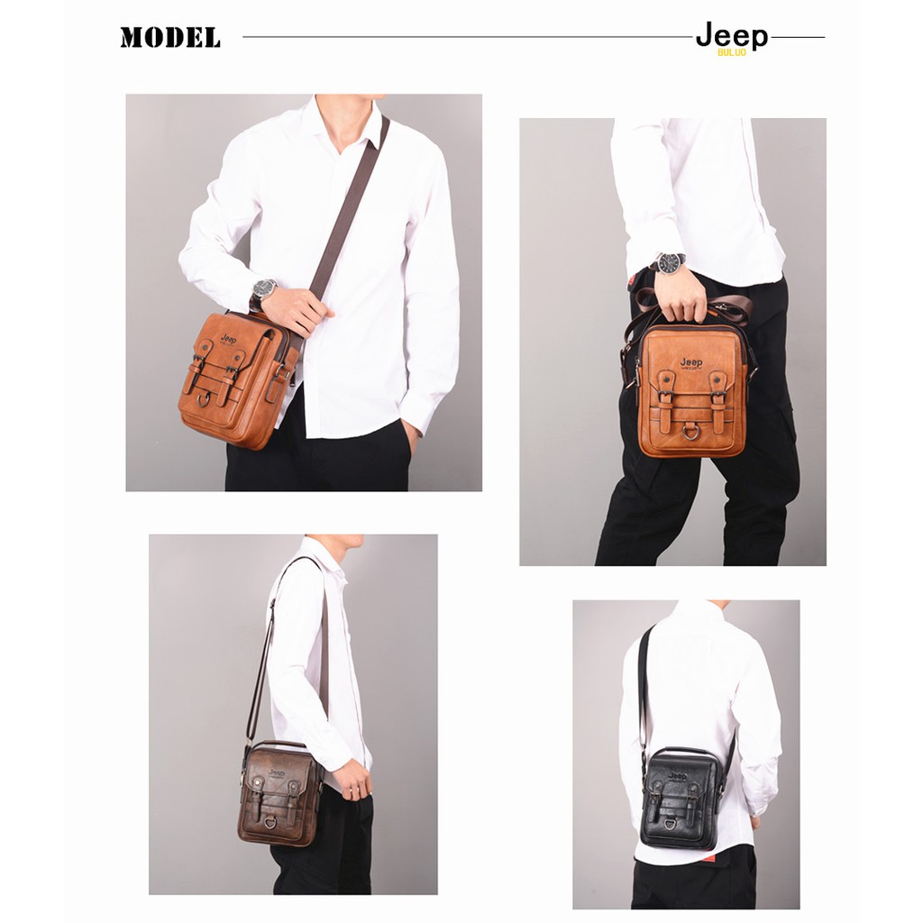 [KULIT PREMIUM] Tas Selempang Kulit Import Pria Tablet 9.7 Inch Business Casual Style Messenger Bag