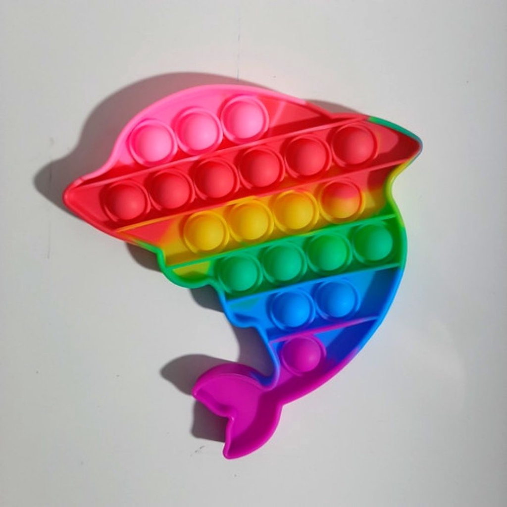 mainan pop it popit pencet-pencetan silikon bayi murah | mainan stimulasi bayi|  Mainan Sensori Anak-RainbowDolphin