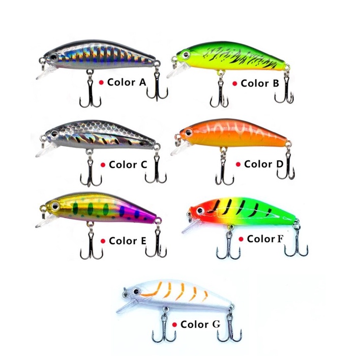 Minnow Fast Singking Wobbler Deep Fishing Lure 5.5cm