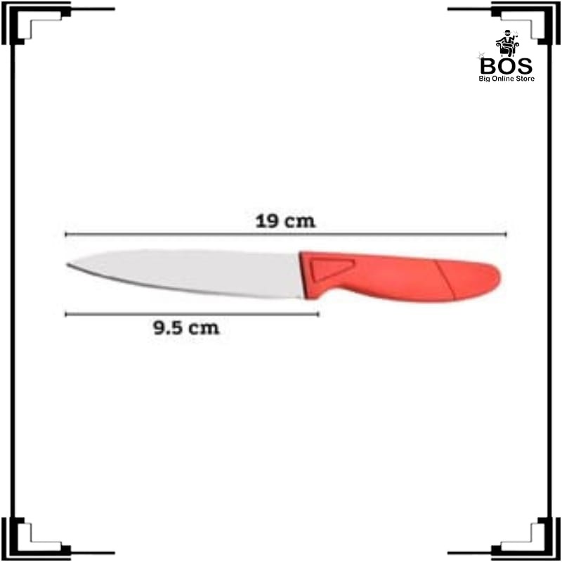 BOS - PISAU MINI STAINLESS | PISAU DAPUR BUAH/SAYURAN SERBAGUNA WARNA WARNI