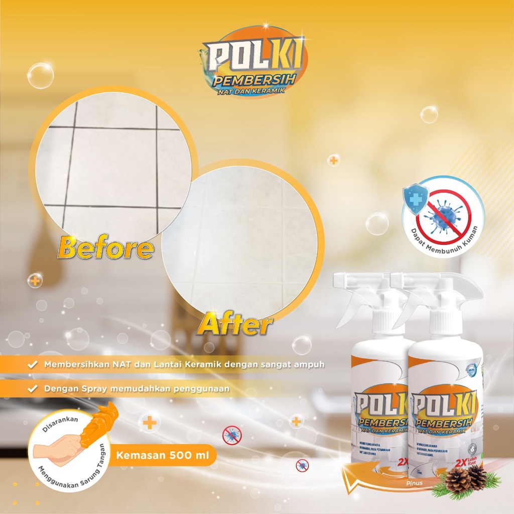Polki pembersih nat dan keramik adalah produk pembersih yang aman
