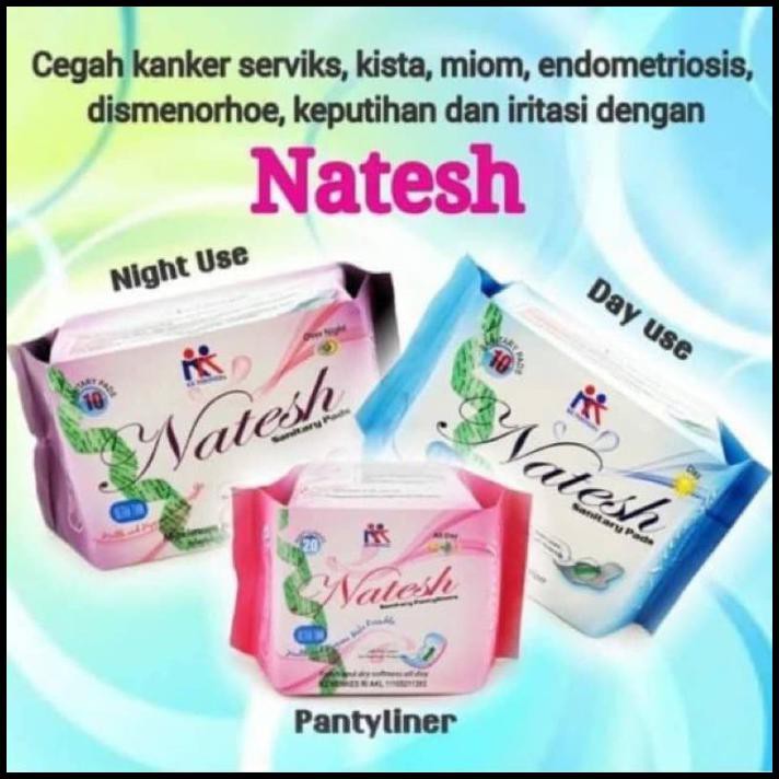 Terbaru Natesh Pembalut Herbal Pantyliner Day Night - Natesh Panty