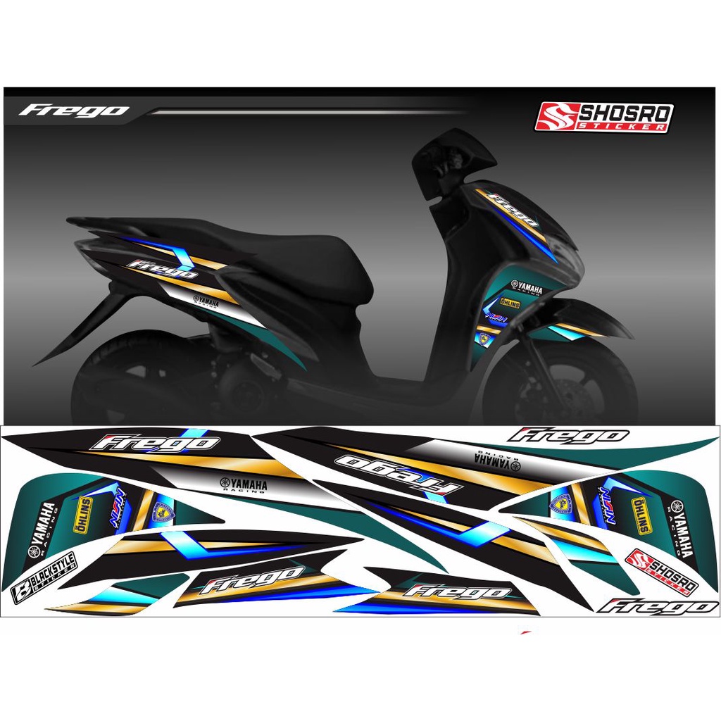 MOTIF VARIASI CUSTOM / COD STICKER VARIASI MOTOR YAMAHA FREEGO STRIPING VARIASI/STICKER CUSTOM VARIA