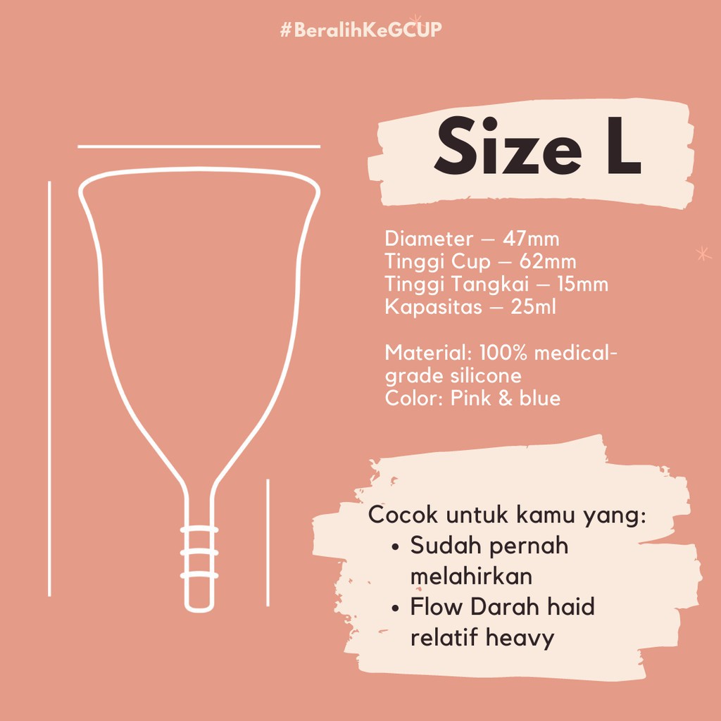 G cup - Girls Menstrual Cup - Reusable - Gcup