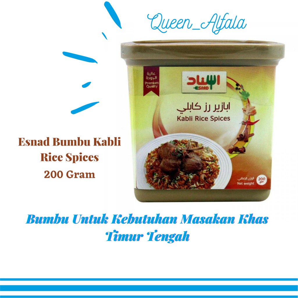 

Esnad Bumbu Kabli Rice Spices 200gr Import Saudi 100 % Asli Khas Timur Tengah