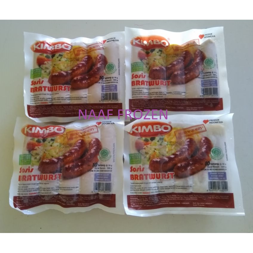 

☀FICUNGSTORE☀KIMBO Mini Bratwurst10 sosis sapi 500 gr original - Lada Hitam