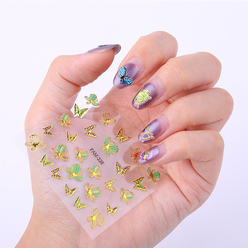 3D Random Colors Self-adhesive Nail Foils