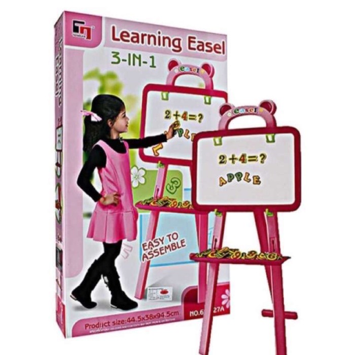 

Mainan Anak Papan Tulis Learning Easel 3 in 1