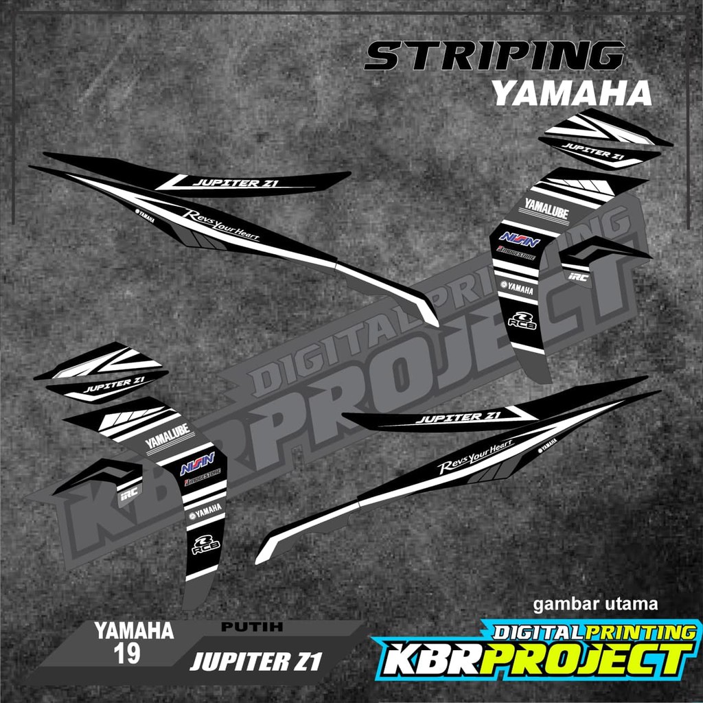 (COD) JUPITER Z1 STIKER MOTOR STRIPING LIST MOTOR YAMAHA JUPITER Z1 19 RACING TERLARIS TRANSPARAN