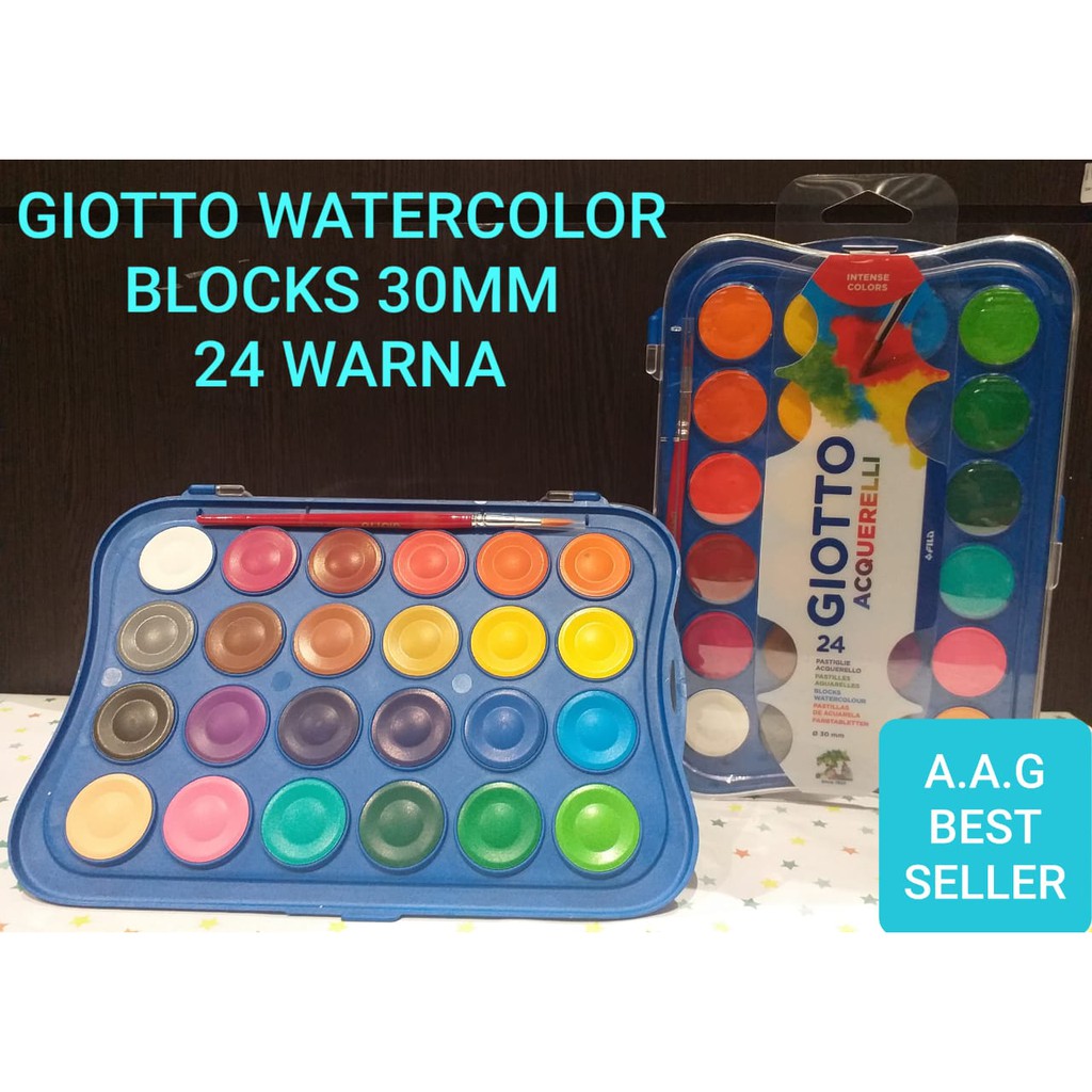 

GIOTTO WATERCOLOR BLOCKS 30MM 24 WARNA