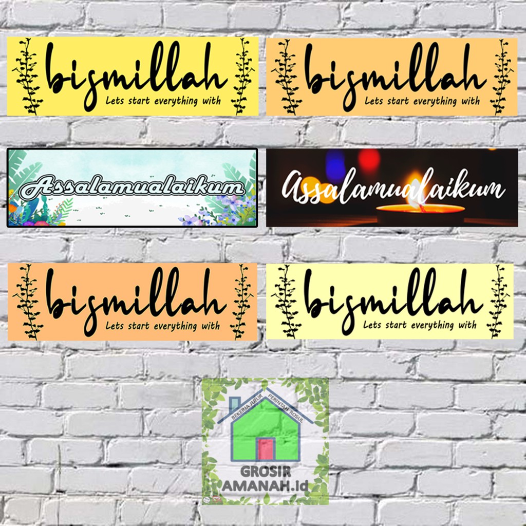 grosiramanah - wall decor termurah hiasan dinding 10x30 cm free design