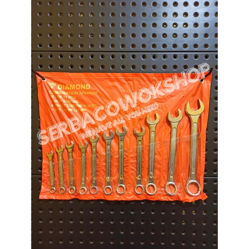 Kunci Ring Pas Set 8-24 mm (11 Pcs) Diamond Combination Spanner Set