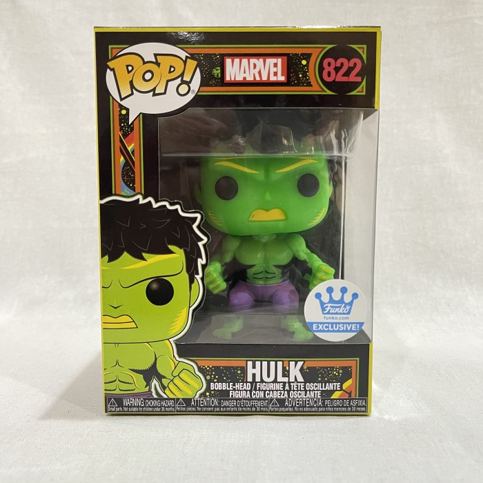 FIGURE POP MARVEL 822 HULK BLACK LIGHT FUNKO