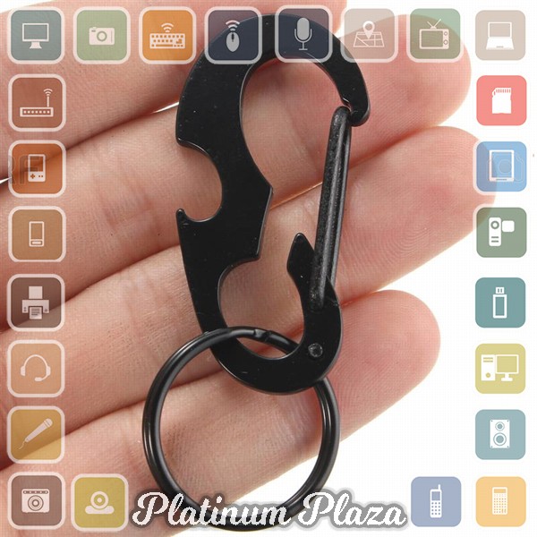 Relefree Black Beetle EDC Carabiner Stainless Steel with Bottle Opener - XT-11 - Black`6FMX4K-