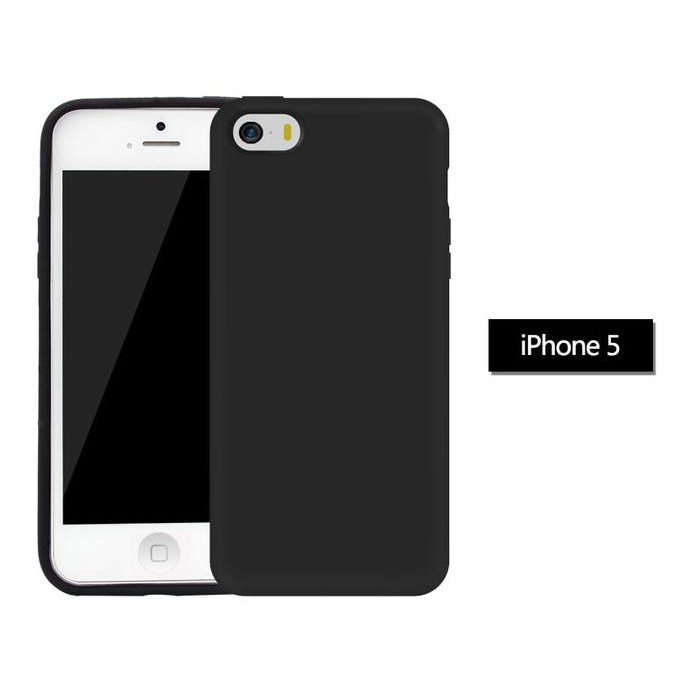 Super Sale SOFT CASE MATTE IPHONE 5 5G-5S-5E CASE FULL BLACK MATTE CASE IPHONE 5 Ready Stock